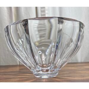 Iceland By Mikasa Vintage Clear Paneled 9 7/8" Crystal Round Large Serving Bowl